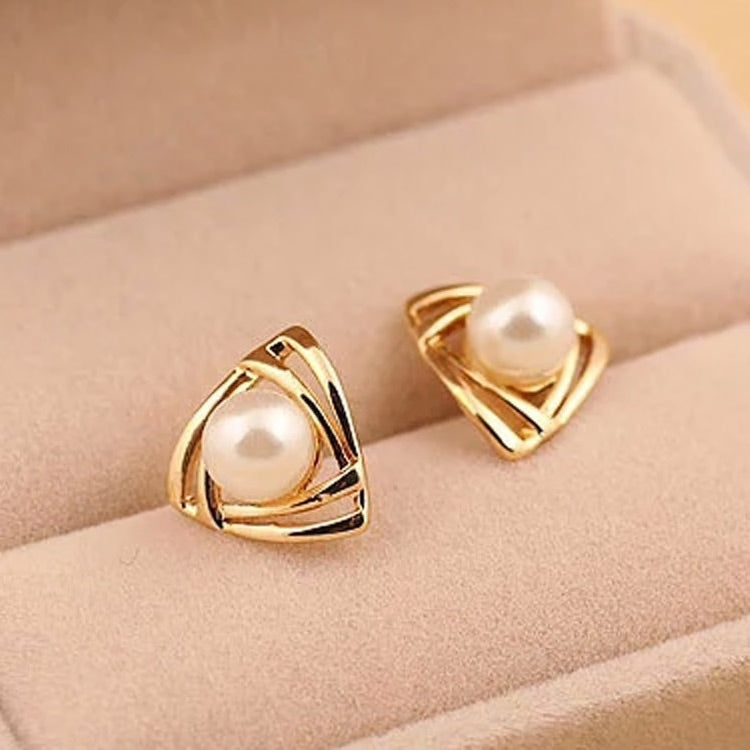 Big Round Simulated Pearl Stud Earrings- Classic Elegant Earing Fashion  Jewelry | eBay